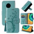 For Huawei Mate 30 Embossed Lucky Tree Horizontal Flip Leather Case with Holder & Card Slot & Wallet & Lanyard(Green) - 1