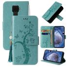 For Huawei Mate 30 Lite Embossed Lucky Tree Horizontal Flip Leather Case with Holder & Card Slot & Wallet & Lanyard(Green) - 1