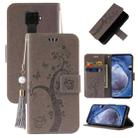 For Huawei Mate 30 Lite Embossed Lucky Tree Horizontal Flip Leather Case with Holder & Card Slot & Wallet & Lanyard(Grey) - 1