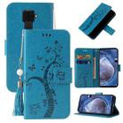 For Huawei Mate 30 Lite Embossed Lucky Tree Horizontal Flip Leather Case with Holder & Card Slot & Wallet & Lanyard(Blue) - 1