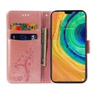 For Huawei Mate 30 Pro Embossed Lucky Tree Horizontal Flip Leather Case with Holder & Card Slot & Wallet & Lanyard(Rose Gold) - 5