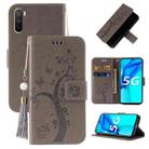 For Huawei Mate 40 Lite / Maimang 9 Embossed Lucky Tree Horizontal Flip Leather Case with Holder & Card Slot & Wallet & Lanyard(Grey) - 1