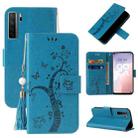 For Huawei nova 7 SE Embossed Lucky Tree Horizontal Flip Leather Case with Holder & Card Slot & Wallet & Lanyard(Blue) - 1