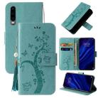 For Huawei P30 Embossed Lucky Tree Horizontal Flip Leather Case with Holder & Card Slot & Wallet & Lanyard(Green) - 1