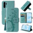 For Huawei P30 Pro Embossed Lucky Tree Horizontal Flip Leather Case with Holder & Card Slot & Wallet & Lanyard(Green) - 1