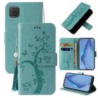 For Huawei P40 lite Embossed Lucky Tree Horizontal Flip Leather Case with Holder & Card Slot & Wallet & Lanyard(Green) - 1
