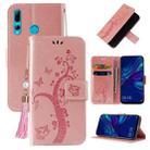 For Honor 10 Lite Embossed Lucky Tree Horizontal Flip Leather Case with Holder & Card Slot & Wallet & Lanyard(Rose Gold) - 1