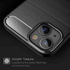 For iPhone 13 mini Brushed Texture Carbon Fiber TPU Case (Red) - 6