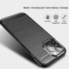 For iPhone 13 Pro Max Brushed Texture Carbon Fiber TPU Case (Black) - 3