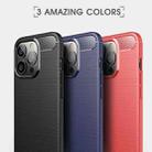 For iPhone 13 Pro Max Brushed Texture Carbon Fiber TPU Case (Red) - 2