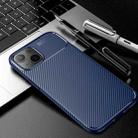 For iPhone 13 mini Carbon Fiber Texture Shockproof TPU Case (Blue) - 2