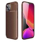 For iPhone 13 mini Carbon Fiber Texture Shockproof TPU Case (Brown) - 1