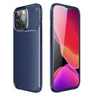 For iPhone 13 Pro Carbon Fiber Texture Shockproof TPU Case (Blue) - 1