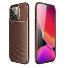 For iPhone 13 Pro Carbon Fiber Texture Shockproof TPU Case (Brown) - 1