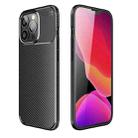 For iPhone 13 Pro Max Carbon Fiber Texture Shockproof TPU Case (Black) - 1