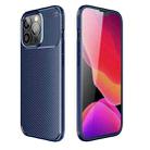 For iPhone 13 Pro Max Carbon Fiber Texture Shockproof TPU Case (Blue) - 1
