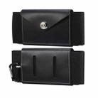 Ultra-thin Elasticity Mobile Phone Leather Case Waist Bag For 5.8-6.1 inch Phones, Size: S(Black) - 1