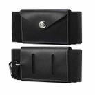 Ultra-thin Elasticity Mobile Phone Leather Case Waist Bag For 5.5-6.5 inch Phones, Size: M(Black) - 1