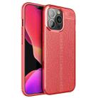 For iPhone 13 Pro Litchi Texture TPU Shockproof Case (Red) - 1