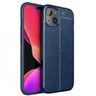 For iPhone 13 Litchi Texture TPU Shockproof Case(Blue) - 1