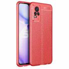 For vivo Y73 5G Litchi Texture TPU Shockproof Case (Red) - 1