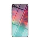 Starry Sky Painted Tempered Glass TPU Shockproof Protective Case For iPhone SE 2022 / SE 2020 / 8 / 7(Colorful Starry Sky) - 1