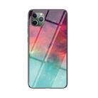 Starry Sky Painted Tempered Glass TPU Shockproof Protective Case For iPhone 12 Pro Max(Colorful Starry Sky) - 1