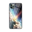 Starry Sky Painted Tempered Glass TPU Shockproof Protective Case For iPhone 12 Pro Max(Bright Starry Sky) - 1