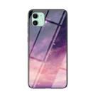Starry Sky Painted Tempered Glass TPU Shockproof Protective Case For iPhone 12 mini(Fantasy Starry Sky) - 1