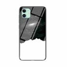 Starry Sky Painted Tempered Glass TPU Shockproof Protective Case For iPhone 12 mini(Universe Starry Sky) - 1