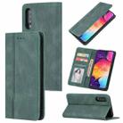 For Samsung Galaxy A50 / A30s / A50s Skin Feel Pressure Line Magnetic Horizontal Flip Leather Case with Holder & Card Slot & Wallet & Photo Frame(Green) - 1