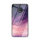 For Motorola Moto G6 Plus Starry Sky Painted Tempered Glass TPU Shockproof Protective Case(Fantasy Starry Sky) - 1