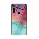 For Motorola Moto G8 Play Starry Sky Painted Tempered Glass TPU Shockproof Protective Case(Colorful Starry Sky) - 1