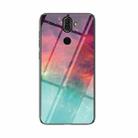 For Nokia 8 Sirocco Starry Sky Painted Tempered Glass TPU Shockproof Protective Case(Colorful Starry Sky) - 1