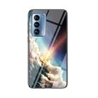 For Meizu 18 Starry Sky Painted Tempered Glass TPU Shockproof Protective Case(Bright Starry Sky) - 1