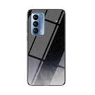 For Meizu 18 Starry Sky Painted Tempered Glass TPU Shockproof Protective Case(Starry Sky Crescent) - 1