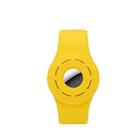 Anti-scratch Shockproof Silicone Bracelet Strap Protective Cover Case For AirTag(Yellow) - 1