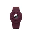 Anti-scratch Shockproof Silicone Bracelet Strap Protective Cover Case For AirTag(Wine Red) - 1