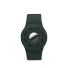 Anti-scratch Shockproof Silicone Bracelet Strap Protective Cover Case For AirTag(Deep Green) - 1