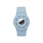 Anti-scratch Shockproof Silicone Bracelet Strap Protective Cover Case For AirTag(Denim Blue) - 1