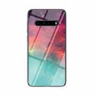 For LG V60 ThinQ 5G Starry Sky Painted Tempered Glass TPU Shockproof Protective Case(Color Starry Sky) - 1