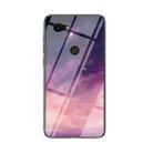 For Google Pixel 3a Starry Sky Painted Tempered Glass TPU Shockproof Protective Case(Dream Sky) - 1