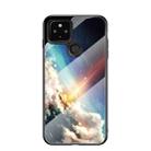 For Google Pixel 4a 5G Starry Sky Painted Tempered Glass TPU Shockproof Protective Case(Bright Stars) - 1