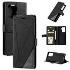 For OPPO A94 4G / F19 Pro Skin Feel Splicing Horizontal Flip Leather Case with Holder & Card Slots & Wallet & Photo Frame(Black) - 1
