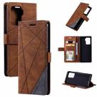 For OPPO A94 4G / F19 Pro Skin Feel Splicing Horizontal Flip Leather Case with Holder & Card Slots & Wallet & Photo Frame(Brown) - 1
