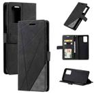 For OPPO Realme V13 5G Skin Feel Splicing Horizontal Flip Leather Case with Holder & Card Slots & Wallet & Photo Frame(Black) - 1