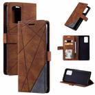 For OPPO Realme V13 5G Skin Feel Splicing Horizontal Flip Leather Case with Holder & Card Slots & Wallet & Photo Frame(Brown) - 1