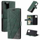 For OPPO Realme 8 4G Skin Feel Splicing Horizontal Flip Leather Case with Holder & Card Slots & Wallet & Photo Frame(Green) - 1