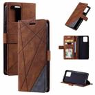 For OPPO Realme 8 4G Skin Feel Splicing Horizontal Flip Leather Case with Holder & Card Slots & Wallet & Photo Frame(Brown) - 1