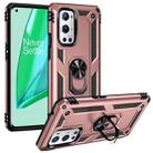 For OnePlus 9 Pro Shockproof TPU + PC Protective Case with 360 Degree Rotating Holder(Rose Gold) - 1